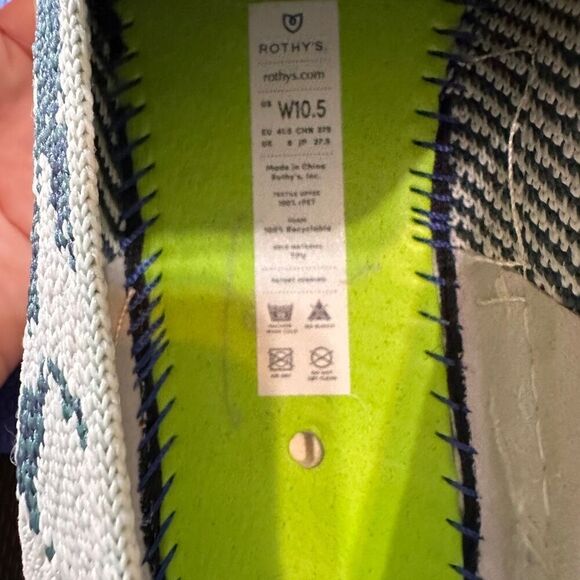 Rothy's The Sneaker in Sea Green Print size 10.5 - Picture 8 of 11